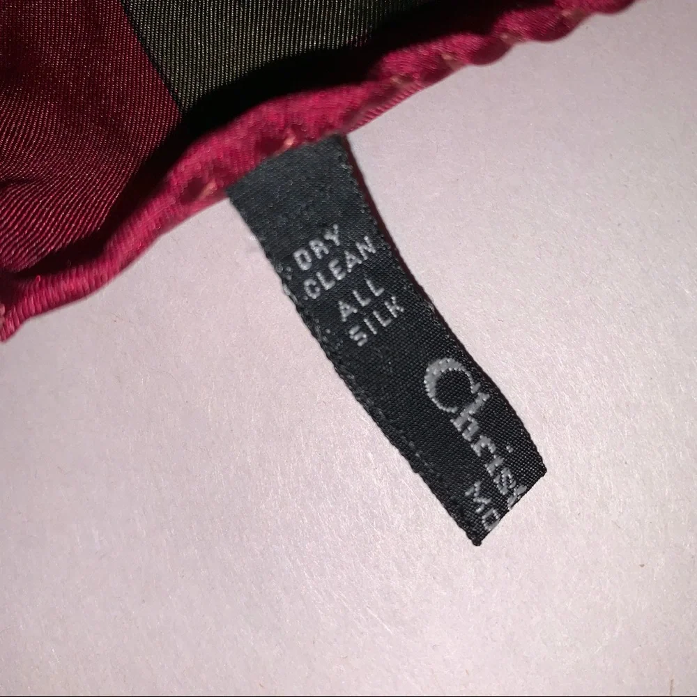 vintage CHRISTIAN DIOR MONSIEUR paisley SILK gavroche scarf